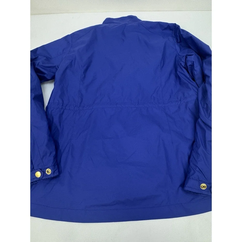 Peter Millar Women's Full Zip Lightweight Jacket Blue With Paisley Lining MEDIUM